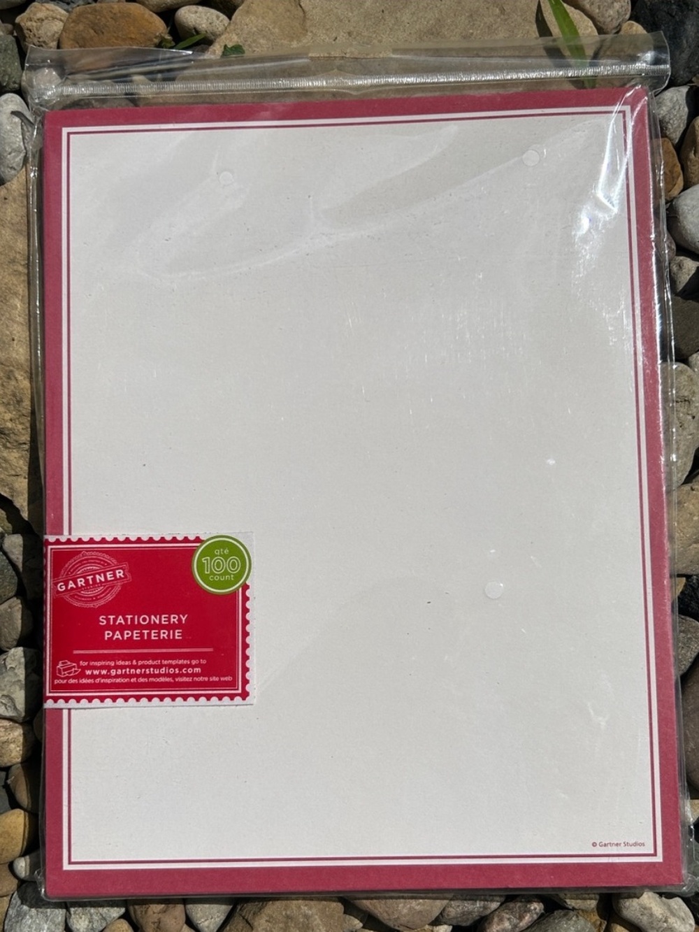 🩶5/$30 Gartner Studios Cream Letter Sized Printer Paper Holiday Red Border NEW